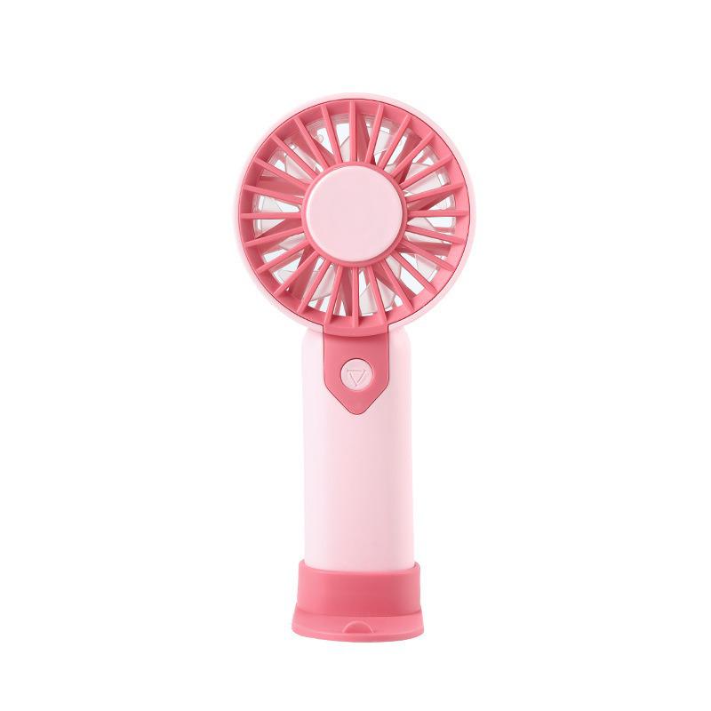Portable USB Charging Handheld Mini Desk Fan with Colorful LED - Ideal for Office, Student, or Gifts