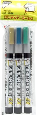 GSI Creos Gundam Marker EX Holographic Marker Set of 3, Model Paint Marker XGMS200