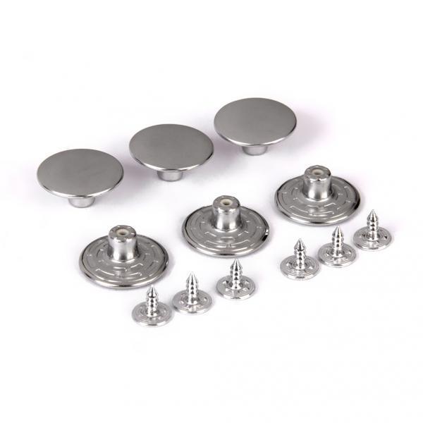 

12 Set Metal Snap Buttons 20mm for Replacement Waist Extender, Material: Copper + Rubber Core, Diameter: 20mm серебряный