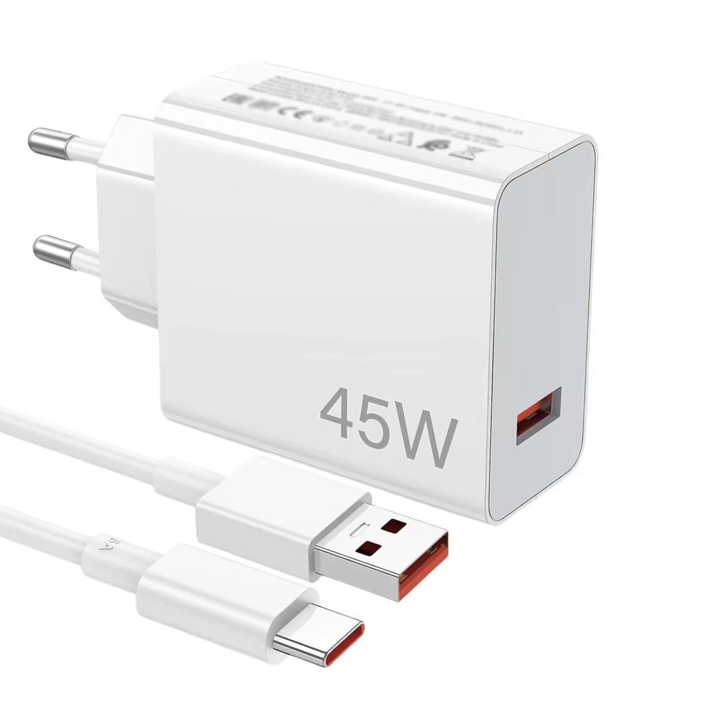45W Universal Charger for Xiaomi: Original Fast Charger for Redmi 14/15 Pro with Flash Charge Compatibility.