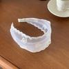 Bowknot Embroidery Lace Headband Wide Edges Mesh Hair Hoop All-match Bow Hair Band  Girls