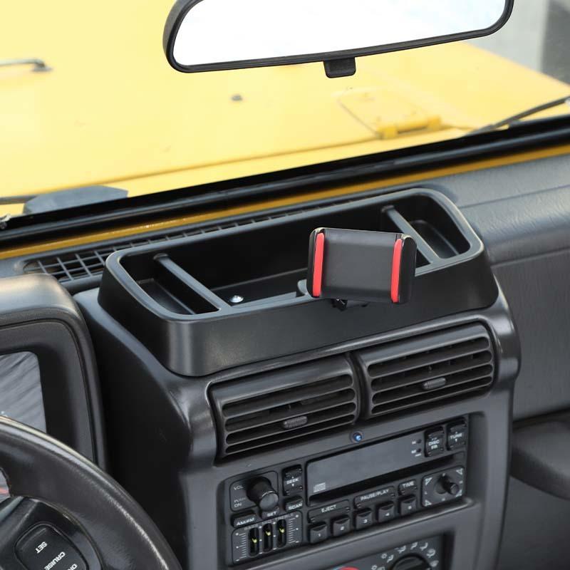 Auto Mittelkonsole Handyhalter Aufbewahrungsbox GPS Ständer Halterung Passend Für Jeep Wrangler TJ 1997-2006 Autozubehör
