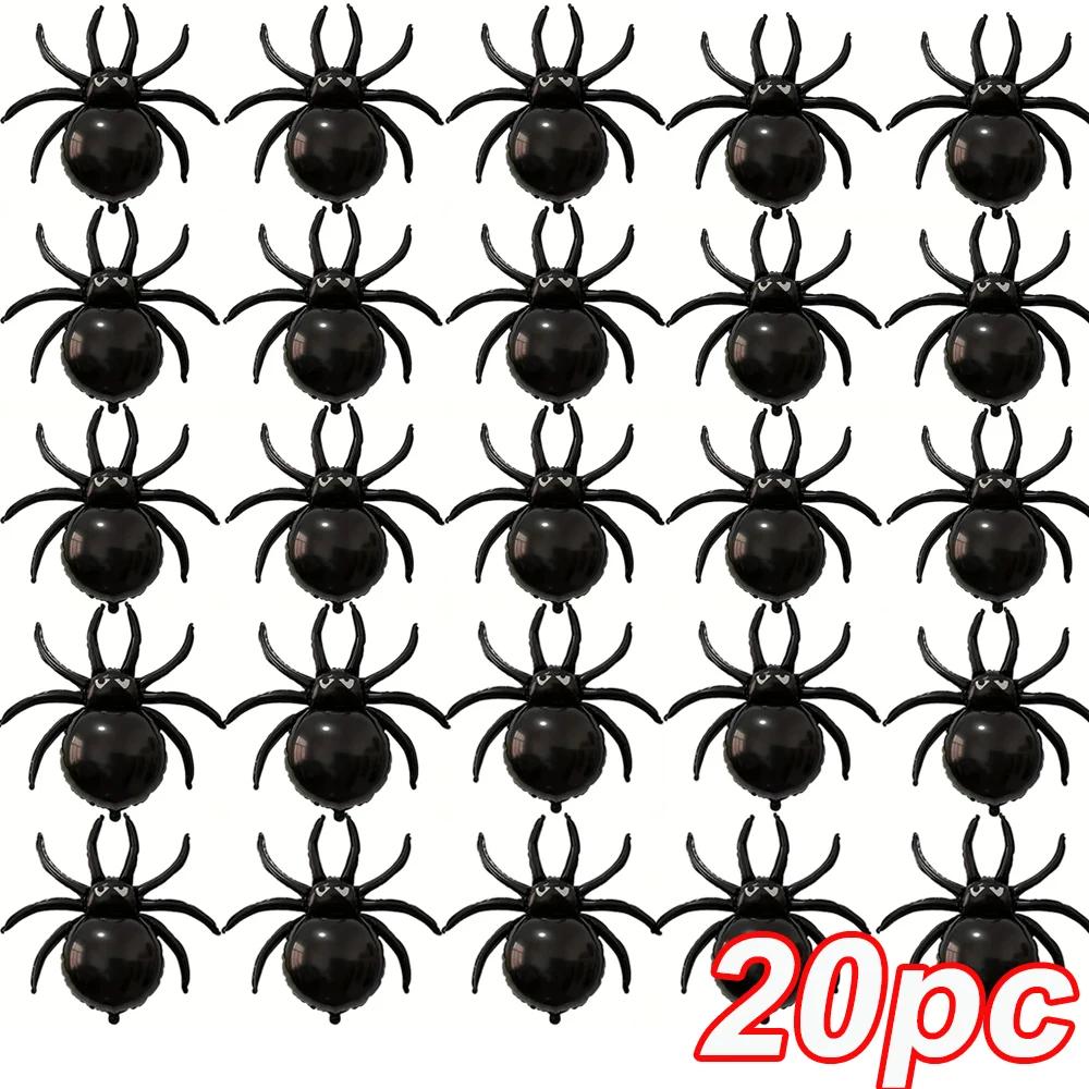 1/5/10/20pcs Halloween Black Large Spider Balloon Foil Balloons Happy Party Decor for Kid Toys Globos Haunted Hous Horror Props
