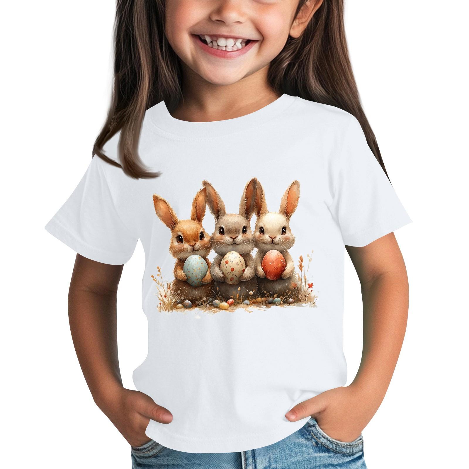 

Toddler Girl Boy T-Shirts Kids Top Boys And Girls Printed Short Sleeved T-shirt 2-12Y 140