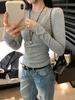 Women's Slim Fit Round Neck Long Sleeve White T-Shirt - Autumn/Winter 2025