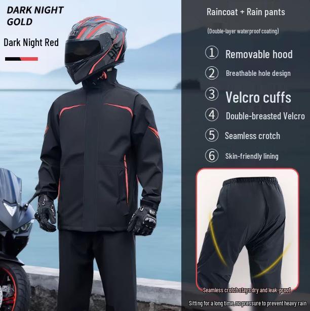 Vīriešu vēja un ūdensnecaurlaidīgs motocikla lietus