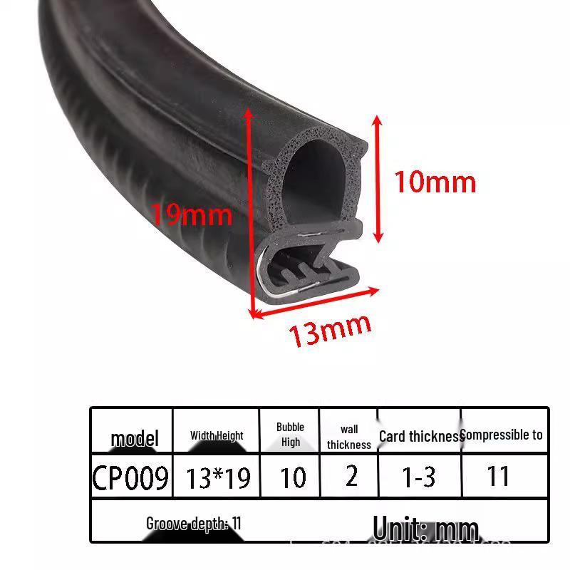 U-Shaped Rubber Edge Trim for Industrial Enclosures and Machinery