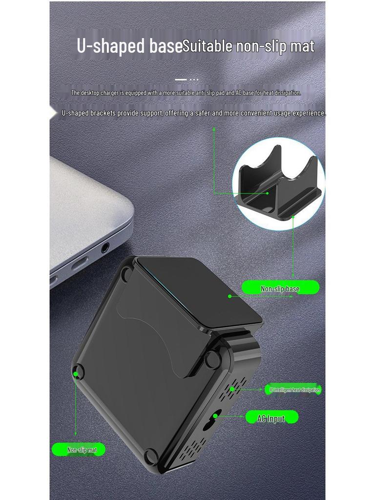 320W GaN Multi-Port Fast Charger for Apple & Huawei - Supports 5V, 9V, 12V, 15V, 20V