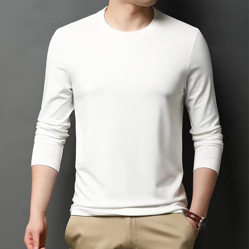 Raphenny Men s Modal Blend Long-Sleeve Crew Neck Tee RM101Z004 S