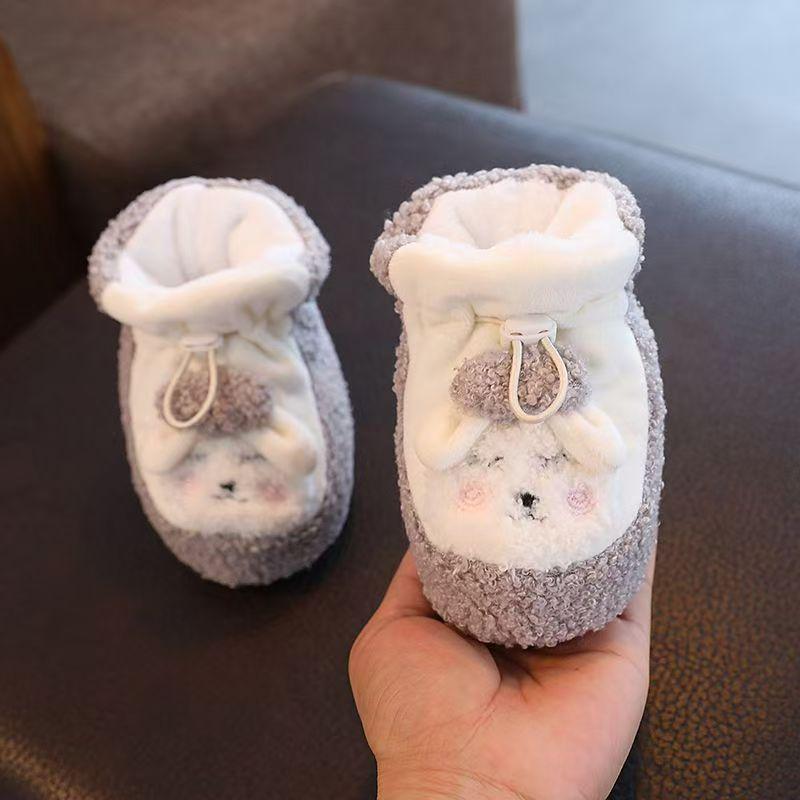 Newborn Baby Soft Sole Cotton Shoes - Thickened Velvet, Anti-Drop Foot Covers for Boys & Girls (0-1 Year)