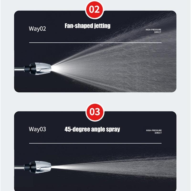 Strong Car Cleaning Water Tool 3 Nozzles Adjustable Sprays Car Wash Sprays for Vehicles Gardening High Pressure Washer