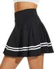 Women's Pleated Tennis Skirt with Pockets and Built-in Shorts - High-Elastic Golf Sports Skort
