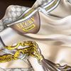 Fashionable Bandana Imitation Silk 70*70Cm Chain Print Square Scarves Women SpringSummer Soft Satin Scarf Hijab Neckerchief