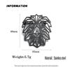 Men's Cyberpunk Style Lion Metal Brooch, Geometric Structure Badge Accessory, Jacket/backpack Hip Cool Decorations.