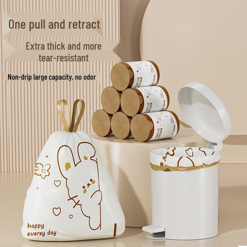 Mugwort Extra Thick Tear-Free Drawstring Garbage Bags for Kitchen Waste