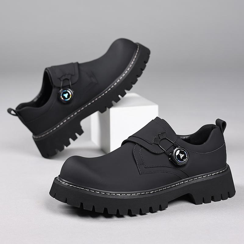 Fashion Thick Bottom Men’s Casual Leather Shoes Classic Business Male Wedding Shoes Leisure Walk Oxford Footwear Stylish Shoes Sneakers