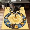 1PC Custom Name Bee Flower Artwork Theme Floor Mat Ideal for Living Room, Game Rooms, Office, Bedroom,Floor Mat Playful Design