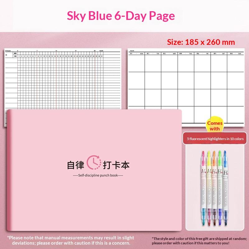 Self Discipline Check In Notebook 30 Day Task Plan Notepad Time Management Planner Diary School Stationery
