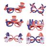 12 Stück Unabhängigkeitstag Brillen Amerikanische Flagge Feiertagsbrillen für Foto-Requisiten Partygeschenke