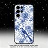 blue and white porcelain Phone Case For Samsung S25,S24 Ultra,S20,S30 plus,S22 plus,S23,S30 Ultra 5G Silicone Black Shell