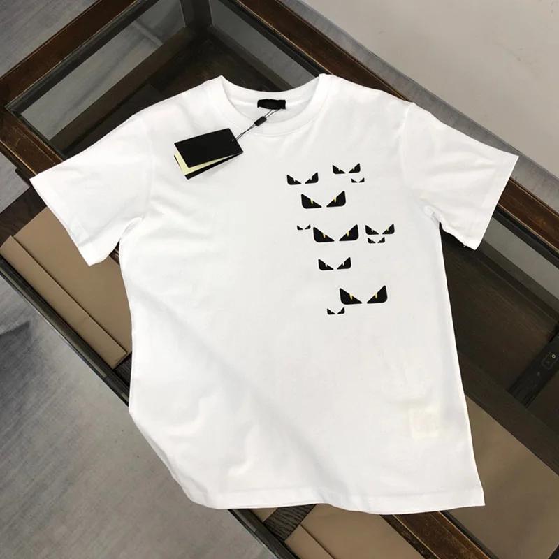 

Літня мода важкої ваги ретро чоловічий одяг маленькі очі 100% бавовна друковані круглий виріз високої якості повсякденний фітнес вулична футболка XXXXXL чорний