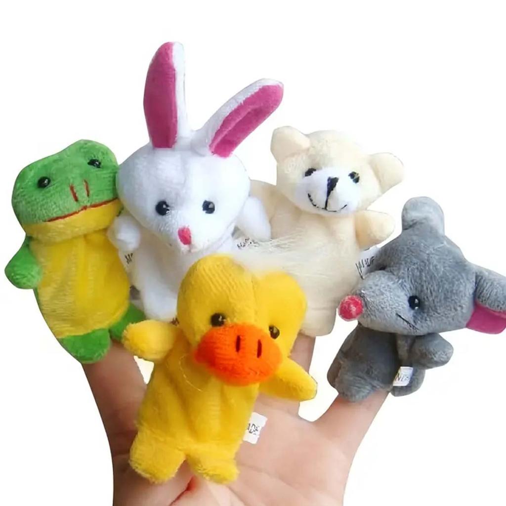 10/20pcs Cartoon Animal Velvet Finger Puppet Finger Toy Finger Doll Baby Cloth Educational Hand Baby Toy