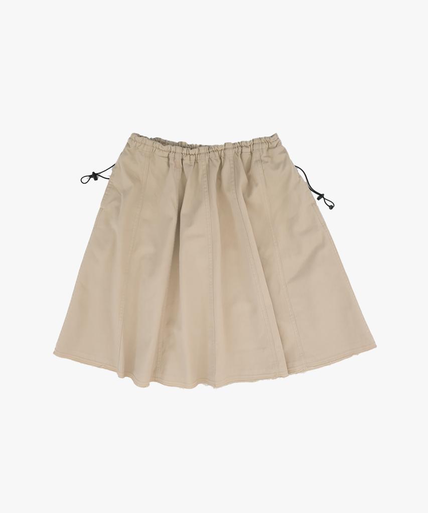 Pabeo Panel Flare Skirt (Raw Beige)