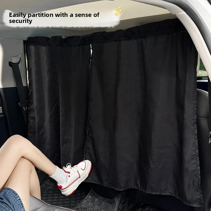 Sealed Car Isolation Curtain - Commercial Vehicle Taxi Cab Partition Protection Air-Conditioning Sunshade Privacy Curtain