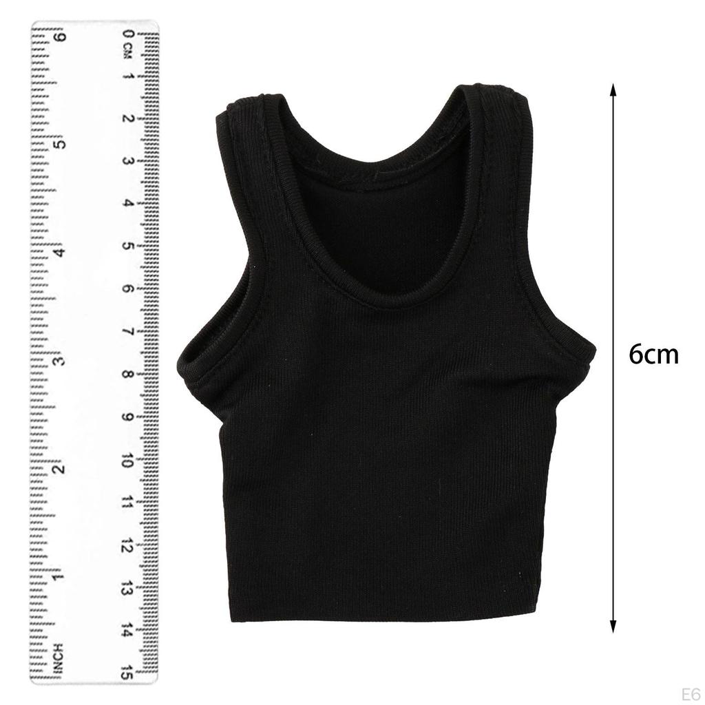 1/6 Male Vest Sleeveless Figure Doll Clothes Dress Accessory Miniature Clothing for 12 inch Figures