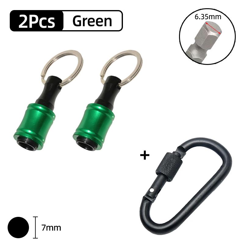 Schraubendreher-Bit-Halter 1/4 Zoll Sechskantschaft Verlängerungsstange Schnellwechsel Aluminiumlegierung Schlüsselanhänger Bohrer Schraubenadapter Handwerkzeug