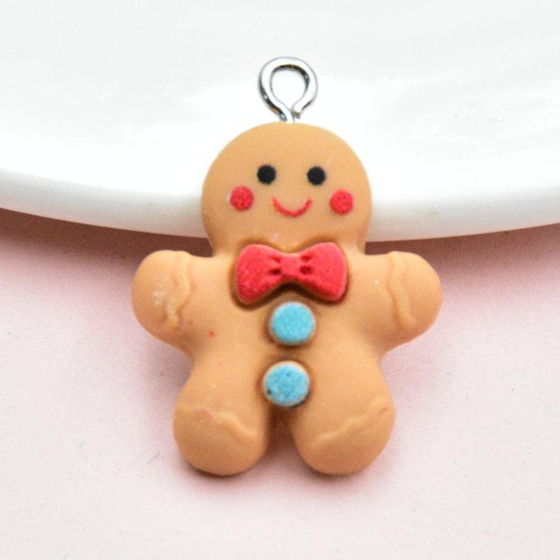 Creative Christmas Cartoon Gingerbread Man Keychain Pendant