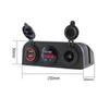 3 in 1 Tent Base Dual USB Car Charger Socket Power Outlet LED Digital Voltmeter Cigarette Lighter Socket for Truck Car Marine
