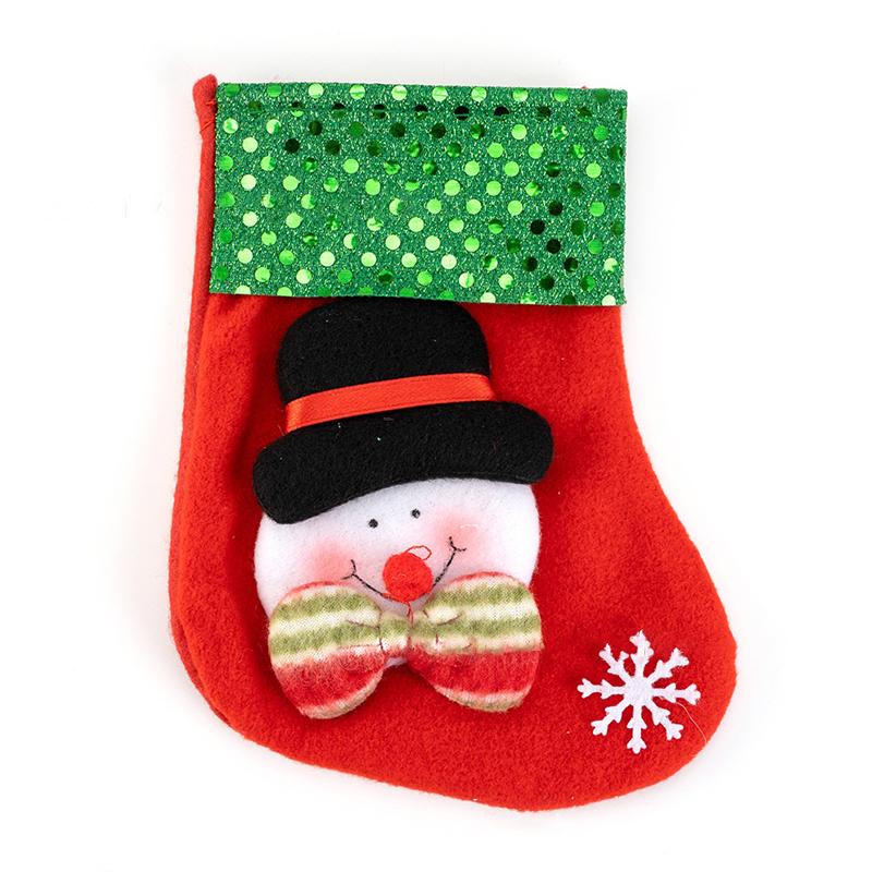 

1Pcs Christmas Decoration Cartoon Socks Xmas Tree Hanging Ornaments Candy Gift Bag Santa Claus Christmas Sock New Year Navidad A2