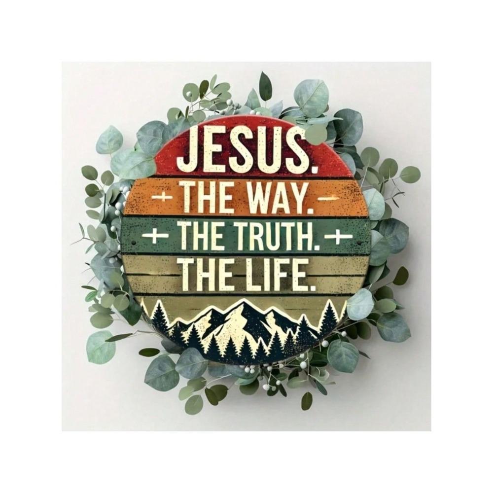 Jesus Ist Der Weg Wahrheit Leben Metall Wandkunst Poster Religiöse Dekoration