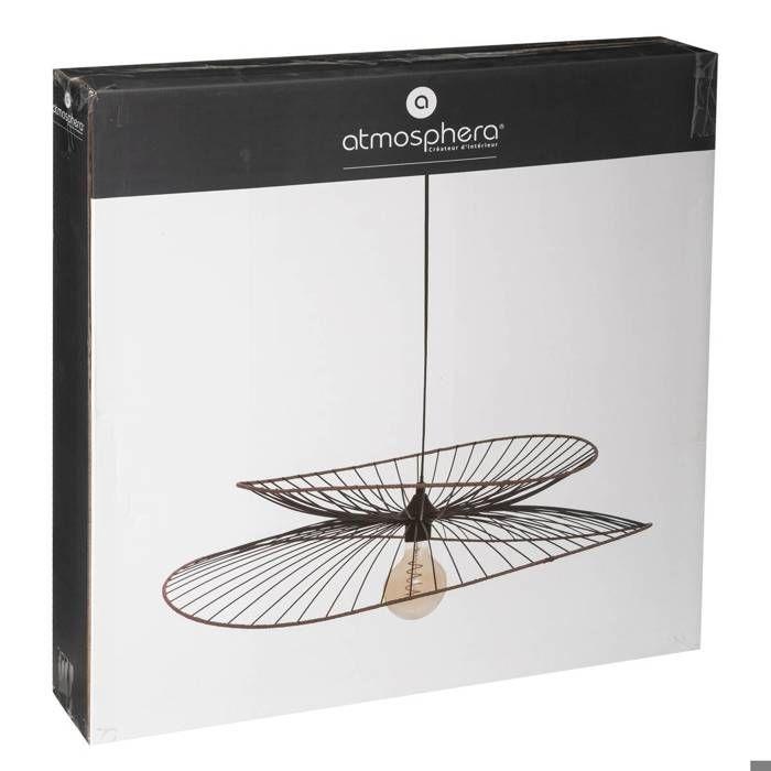 Suspension "Alara" Métal Noir D70cm - Atmosphera Createur D'interieur