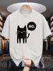 Unisexs Summer Fashion Cat Print Casual TShirt 100 Cotton Trendy Loose Short Sleeve HighQuality Versatile Top
