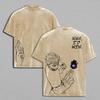 Gojo Satoru Printed Tee Anime Jujutsu Kaisen Clothing Men Women Retro Washed T-shirts Casual Tshirt Harajuku Male Cotton T Shirt