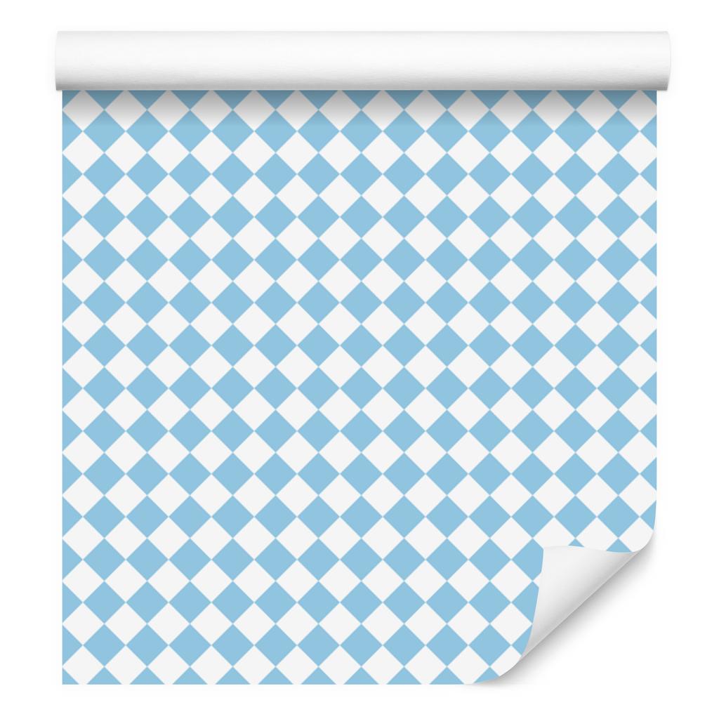 Geometric rhombus wallpaper, azure and white, azure background, 50x1000