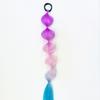 Fashion Braid Sweet Hair Ties Girl Gradient Cherry Blossom Powder Twist Long Braid Wig Hairbands Party Dating Hair Accessories