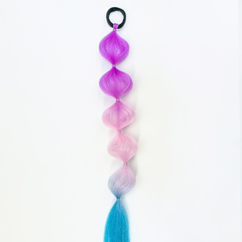 Fashion Braid Sweet Hair Ties Girl Gradient Cherry Blossom Powder Twist Long Braid Wig Hairbands Party Dating Hair Accessories