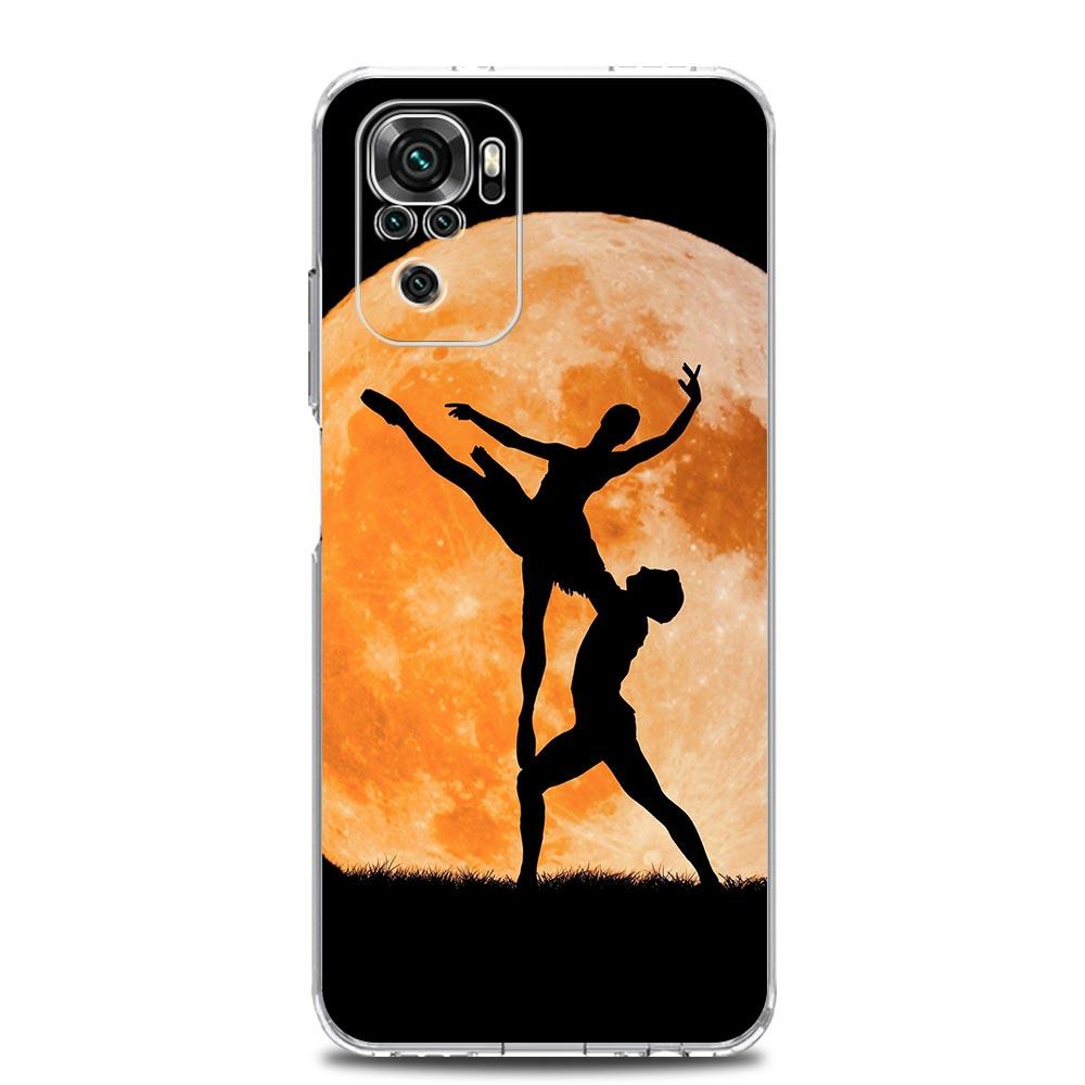 Simple Swan Dance Ballet Clear Phone Case For Xiaomi Redmi Note 12 5G 9S 9 8 10 11 Pro+ 9T 8T 10C 9C 9A 7 Pro Soft Back Cover