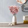 Artificial Peach Blossom Branches Decor No Withering Fake Flowers Silk Spring Faux Flowers Peach Bouquet for Home Living Room Bedroom