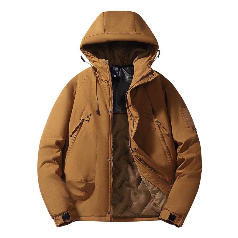 Winter Graphen Beheizte Daunenjacke Herren Winddicht Wasserdicht Mit Kapuze Taktischer Mantel Mehrere Taschen Outdoor Pendler Parka für Paare