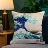 Vintage The Great Wave Katsushika Hokusai Office Cushion Pillowcase Car Cushion Cover45X45CM Lumbar Pillowcase Sofa Pillowcover