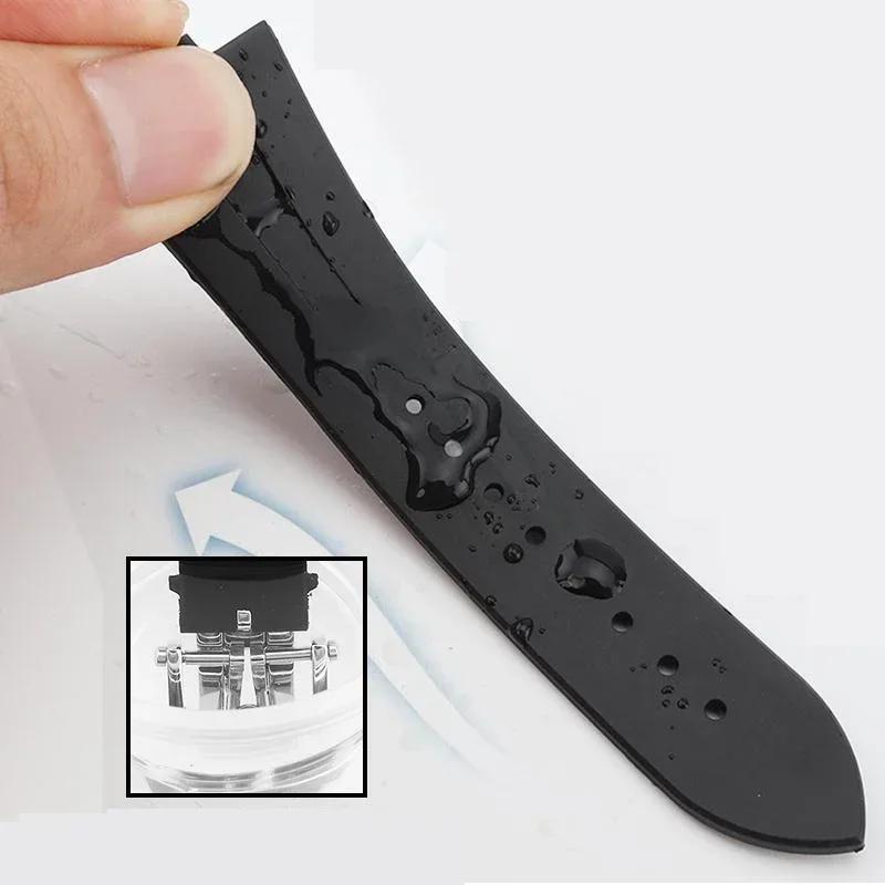 Rubber Watch Band For Vacheron Constantin Overseas VC 47450 VC 49020 Wristband 25MM-8MM Men's Luxury Silicone Watch Straps