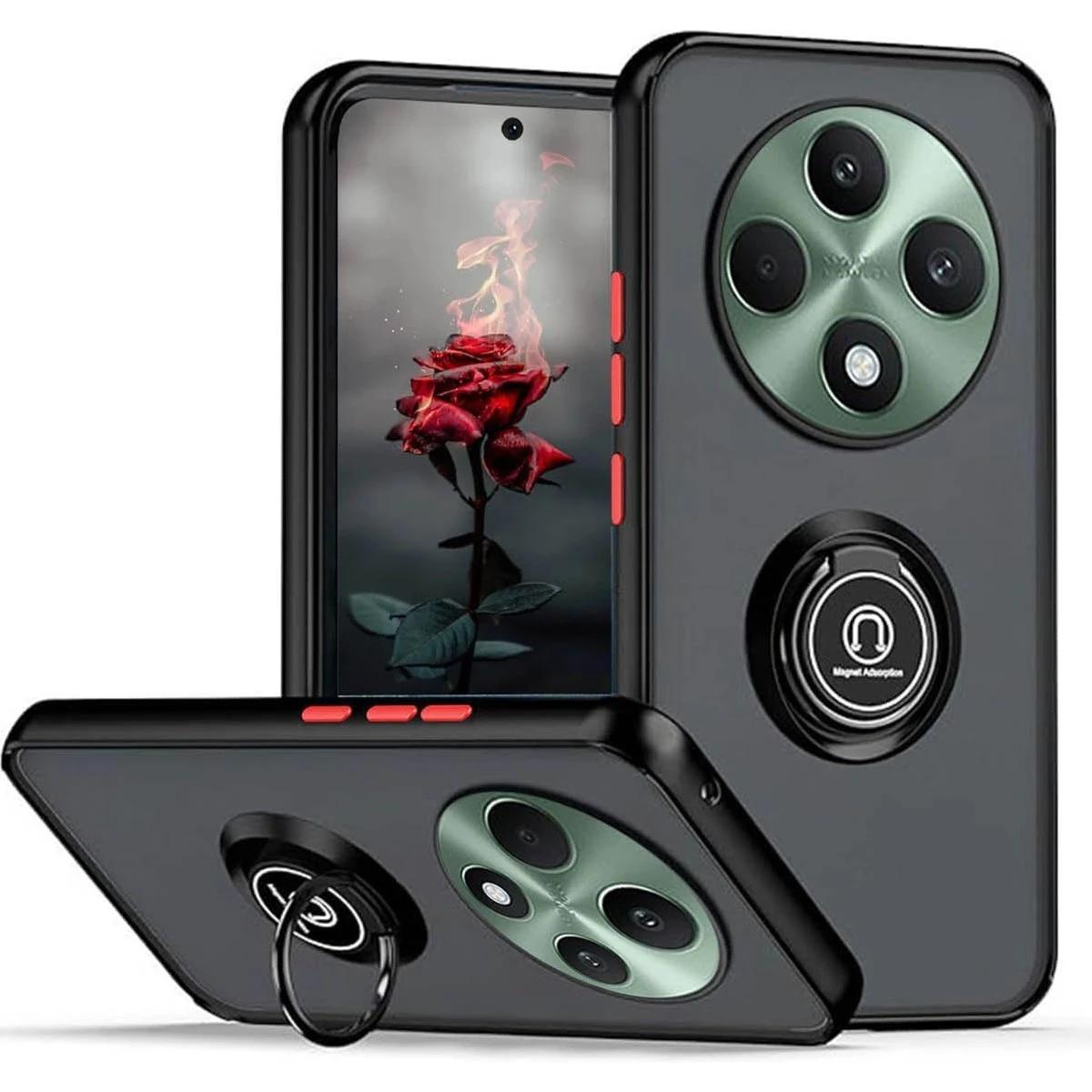 

Чехол Armor Matte для OPPO Reno 12F 12FS 5G Reno12 F FS, чехол-кольцо, магнитный держатель, подставка, противоударный чехол, Fundas OPPO Reno 12FS 5G