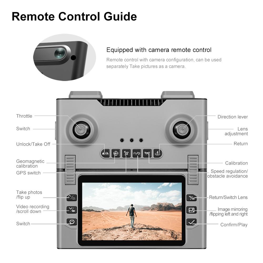 Original G66 New GPS Folding Drone 4,5" Screen 8K Movie Camera Optical Flow Position 5G WIFI 360° Intelligent Obstacle Avoidance Brushless Aircraft