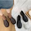Fashion Round toe small leather shoes for spring autumn new style simple comfortable versatile casual daily non tiring single shoe