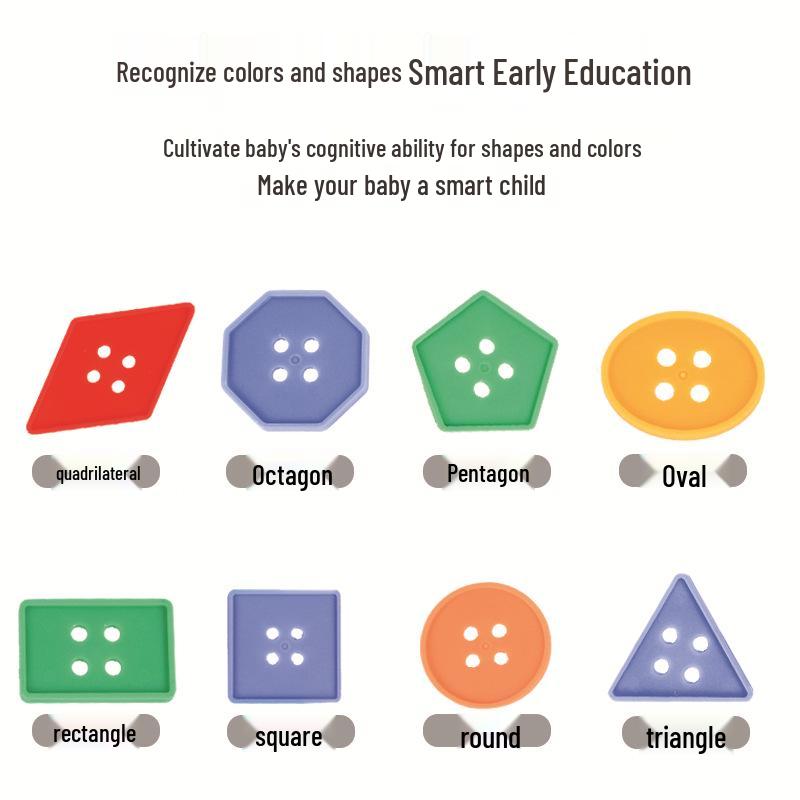 Handmade Montessori Geometric Beading Blocks - Educational Toys for Primary School Students