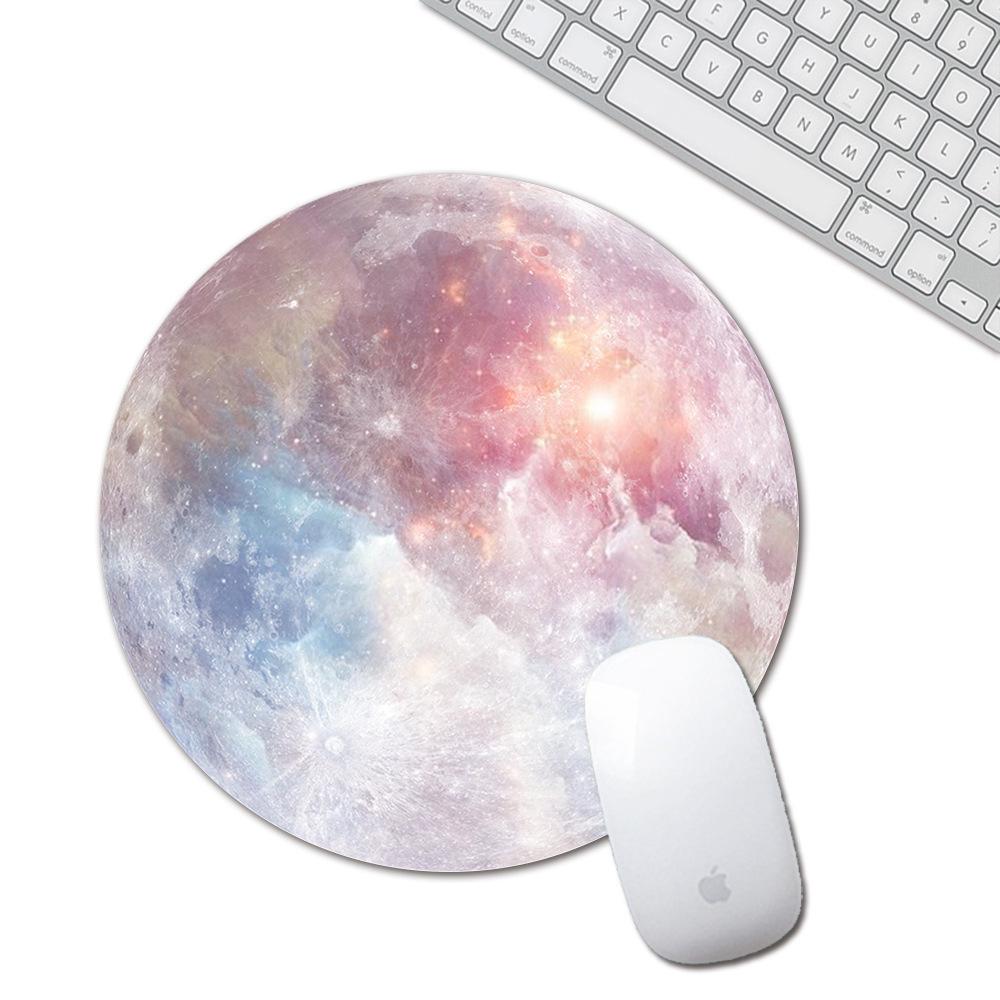 Starry Sky Round Rubber Mouse Pad for Office & Notebook Computers